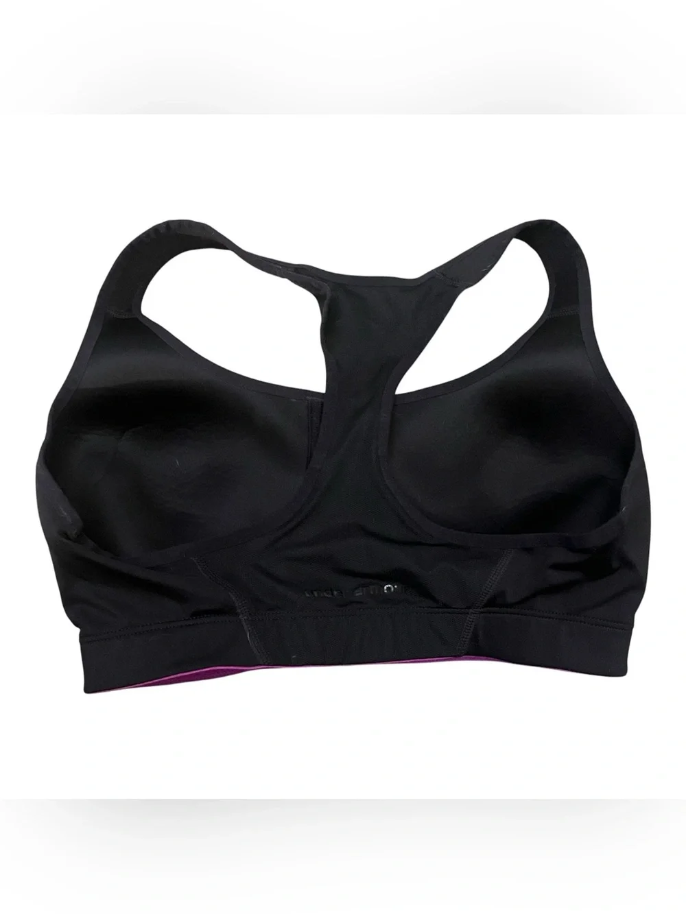 Under Armour Black Front-Zip Racerback Sports Bra